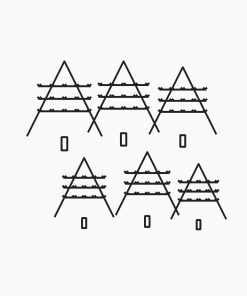Nordic Pattern Christmas Trees — 6 Pack — SVG Cut Files