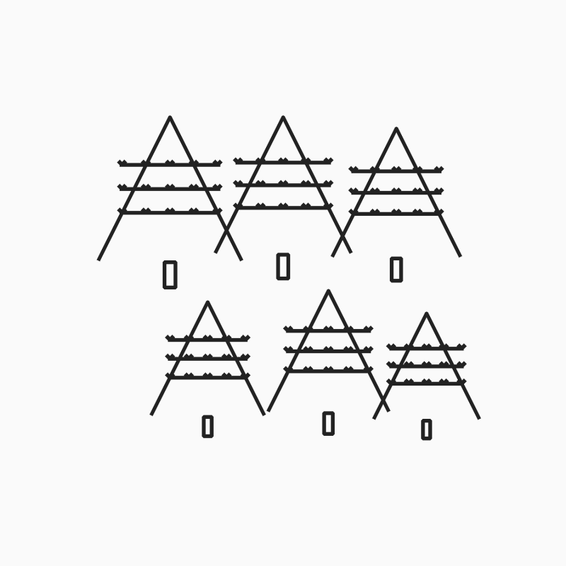 Nordic Pattern Christmas Trees — 6 Pack — SVG Cut Files