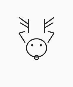 Reindeer Head (Simple) — SVG Cut File