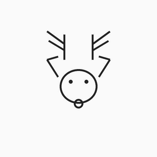 Reindeer Head (Simple) — SVG Cut File