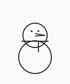 Snowman with Scarf — SVG Cut File
