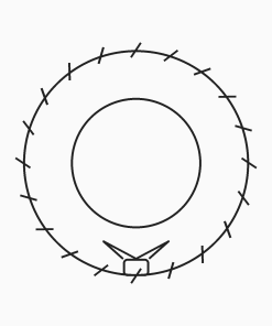 Laurel Wreath with Bow (Monogram Space) — SVG Cut File